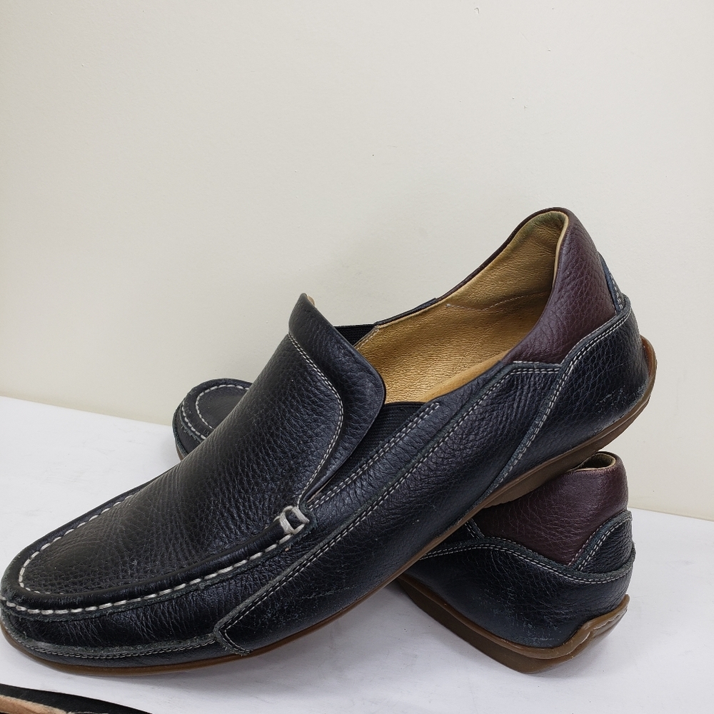 Pabder Black Brown Calf Leather Loafer Men's 7.5 M